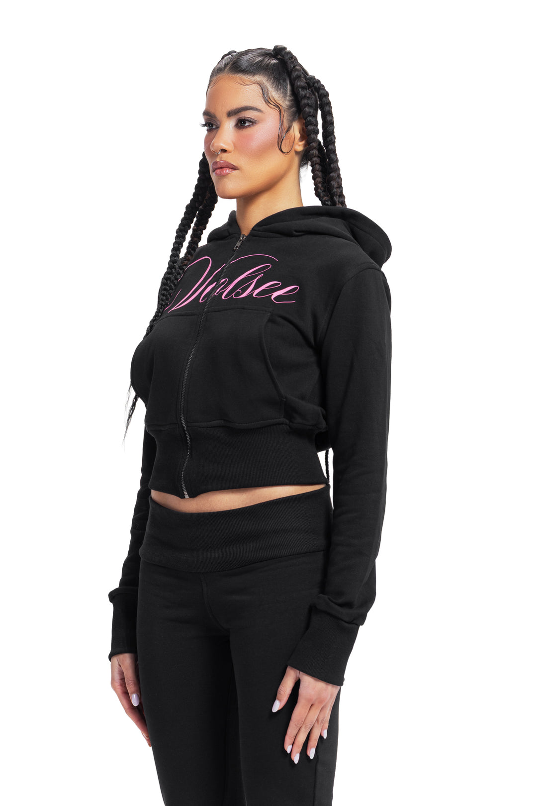 VOLSEE ZIP-UP HOODIE BLACK