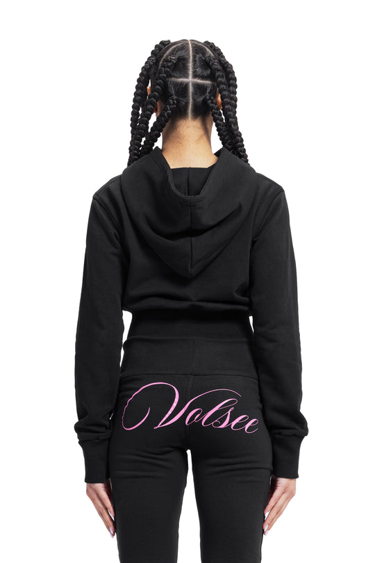 VOLSEE ZIP-UP HOODIE BLACK