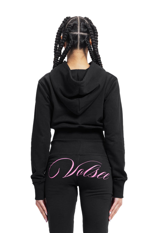 VOLSEE ZIP-UP HOODIE BLACK