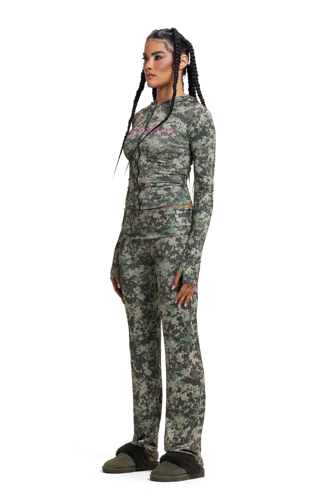 ARMY FOLDABLE PANTS PINK VOLSEE PRINT