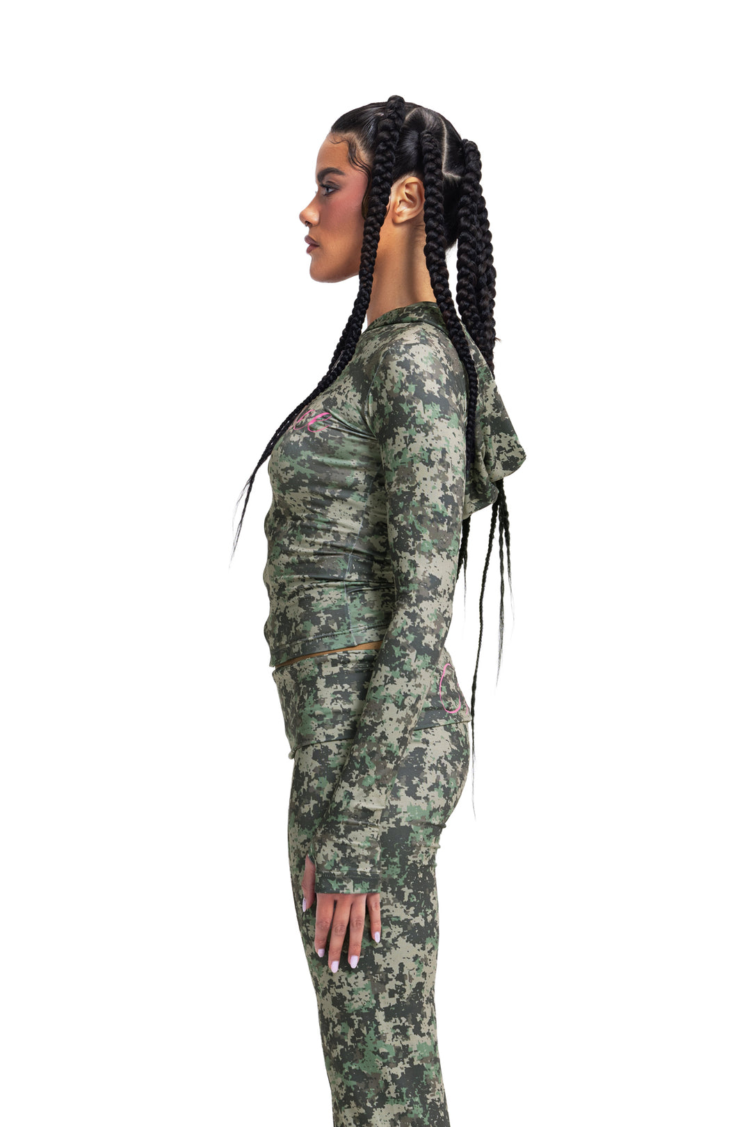 ARMY FOLDABLE PANTS PINK VOLSEE PRINT