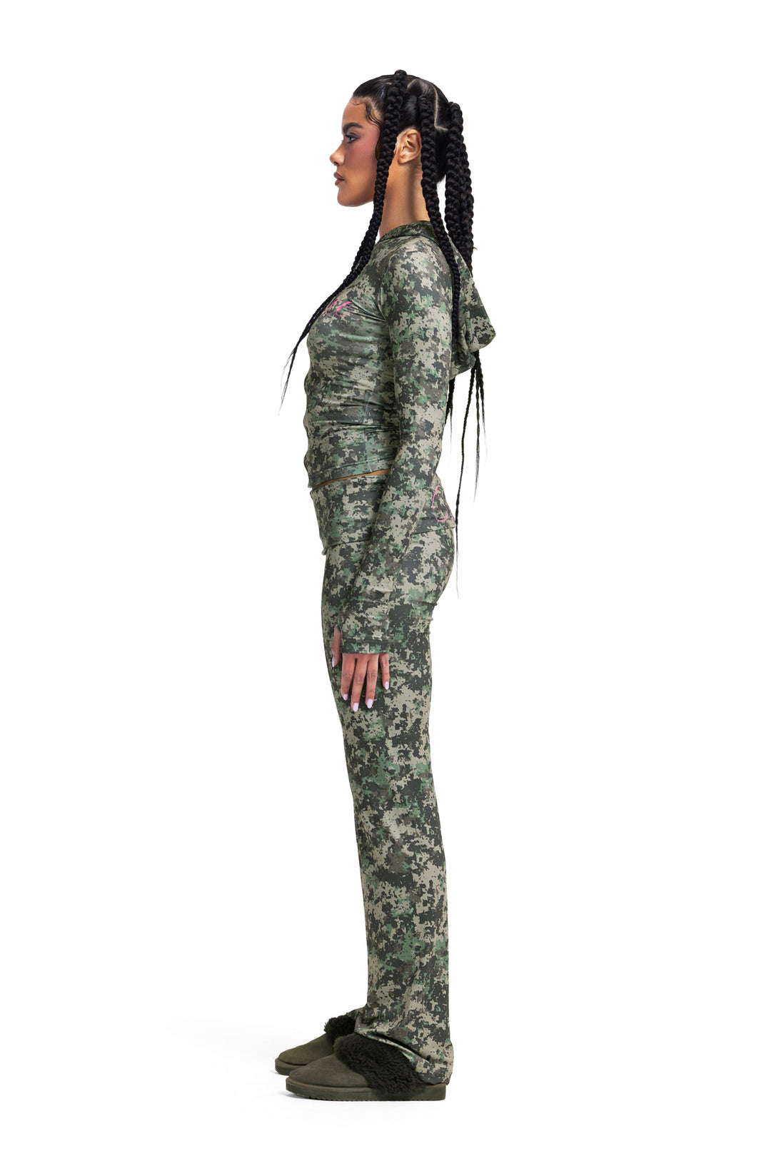 ARMY FOLDABLE PANTS PINK VOLSEE PRINT