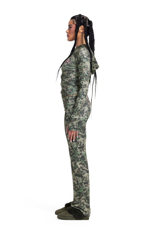 ARMY FOLDABLE PANTS PINK VOLSEE PRINT