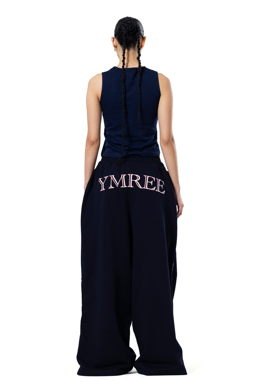 YMREE PRINT NAVY SWEATS
