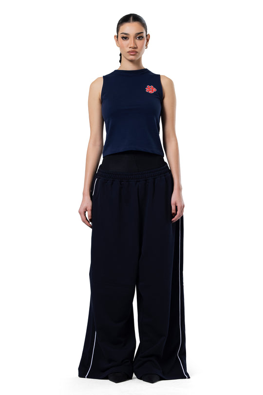 YMREE PRINT NAVY SWEATS