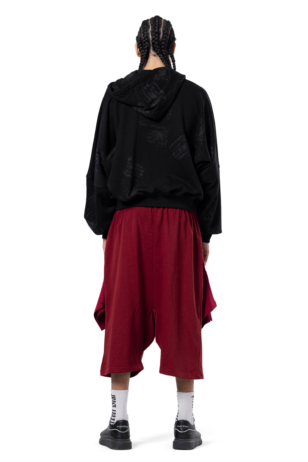 BURGUNDY MONOGRAM TSHIRT SHORTS