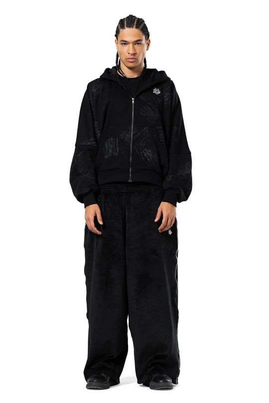 WASHED EFFECT ZIP-UP