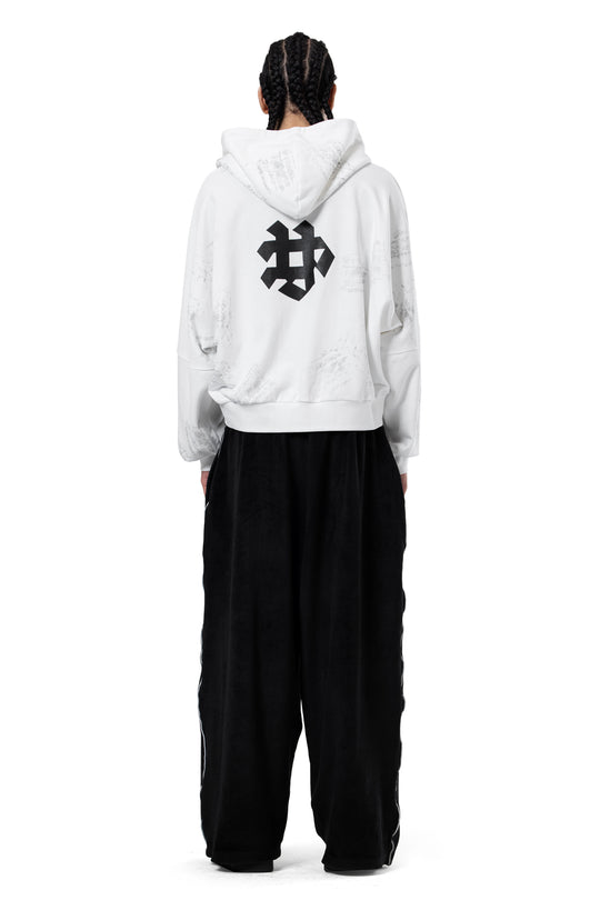 WASHED EFFECT YMREE ZIP-UP