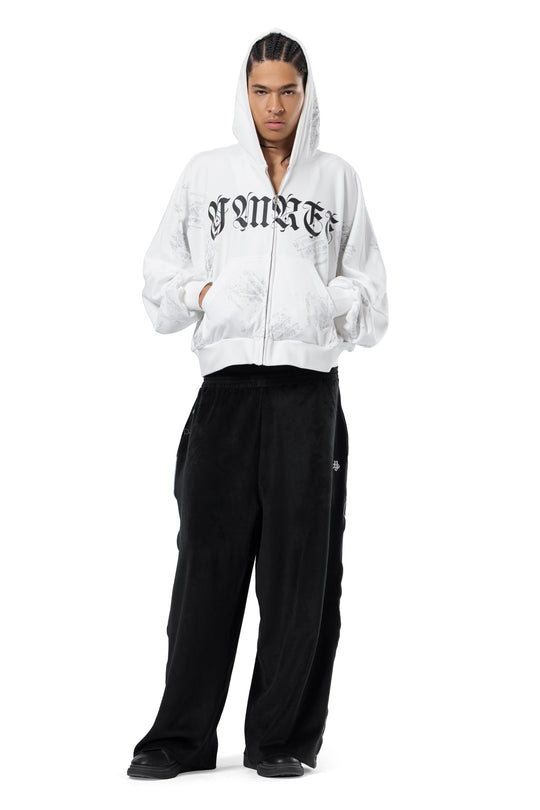 WASHED EFFECT YMREE ZIP-UP