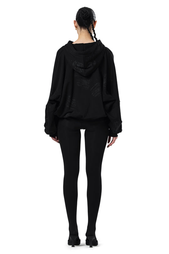 WASHED EFFECT ZIP-UP