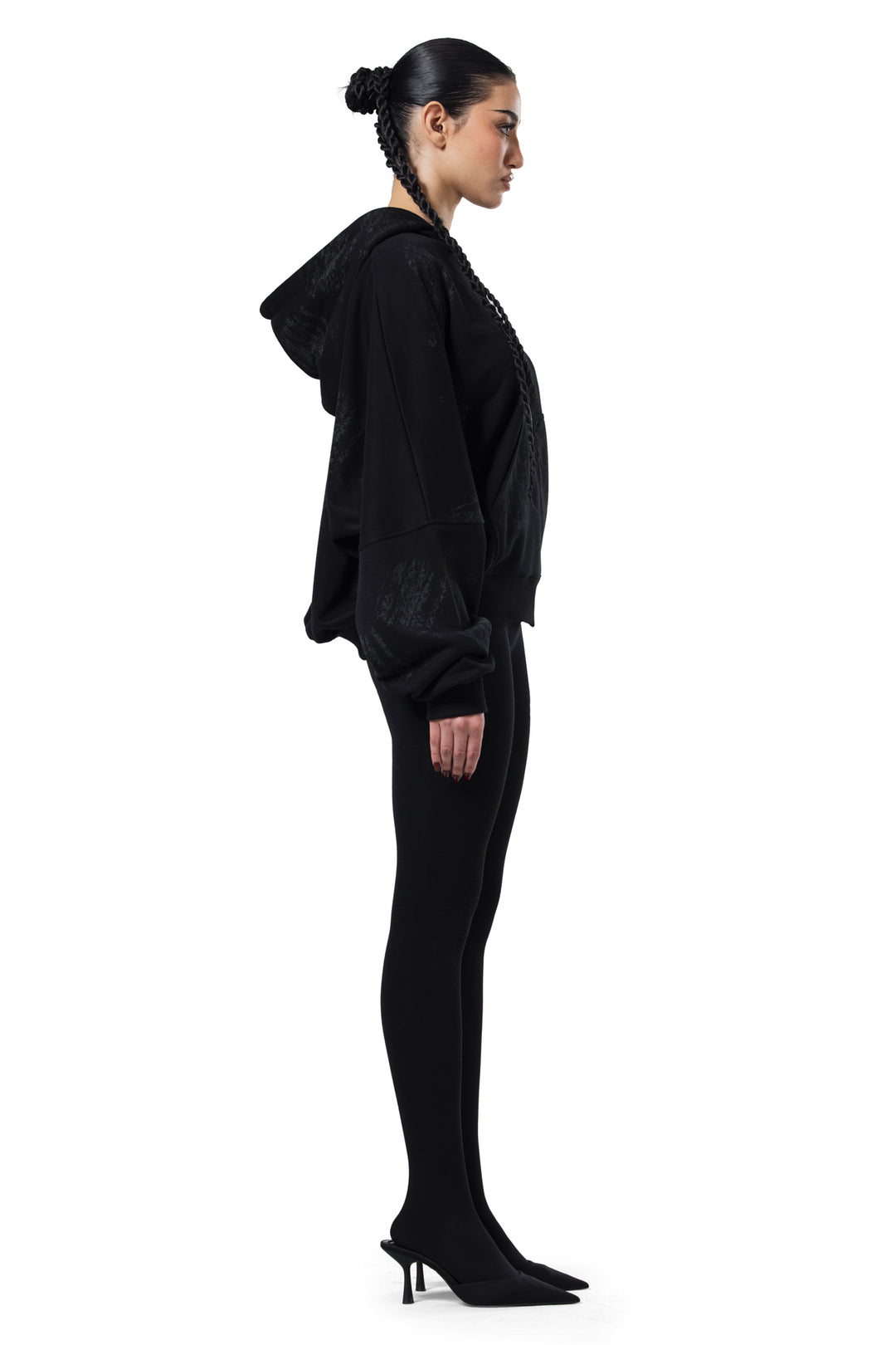 WASHED EFFECT ZIP-UP