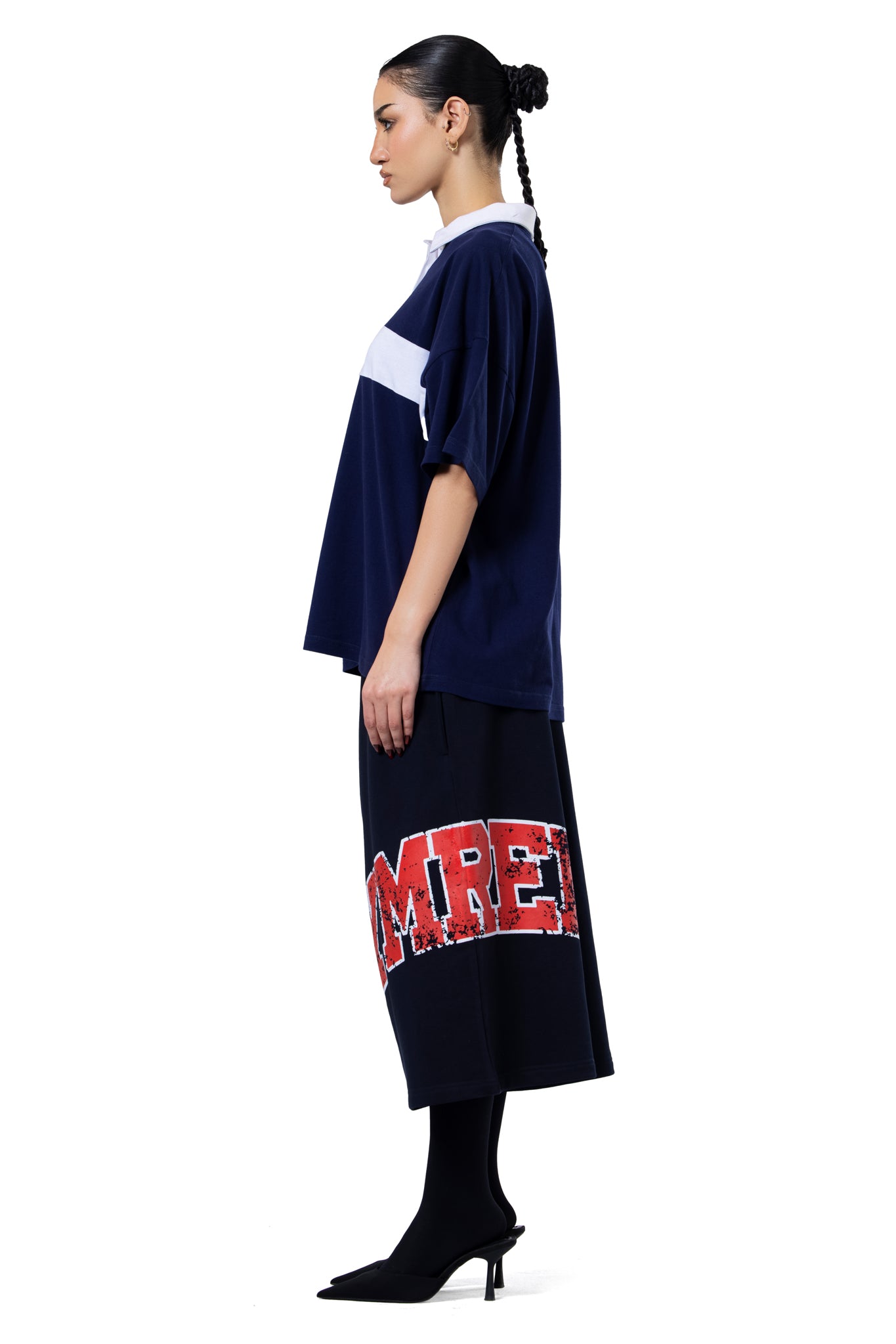 Y1 NAVY OVERSIZED POLO