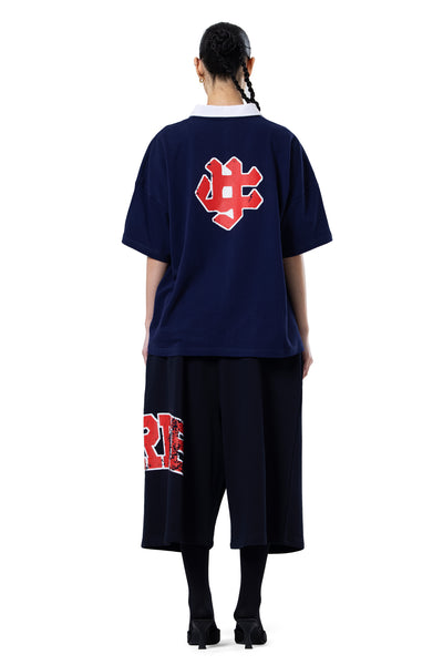 Y1 NAVY OVERSIZED POLO