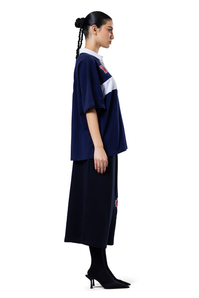 Y1 NAVY OVERSIZED POLO