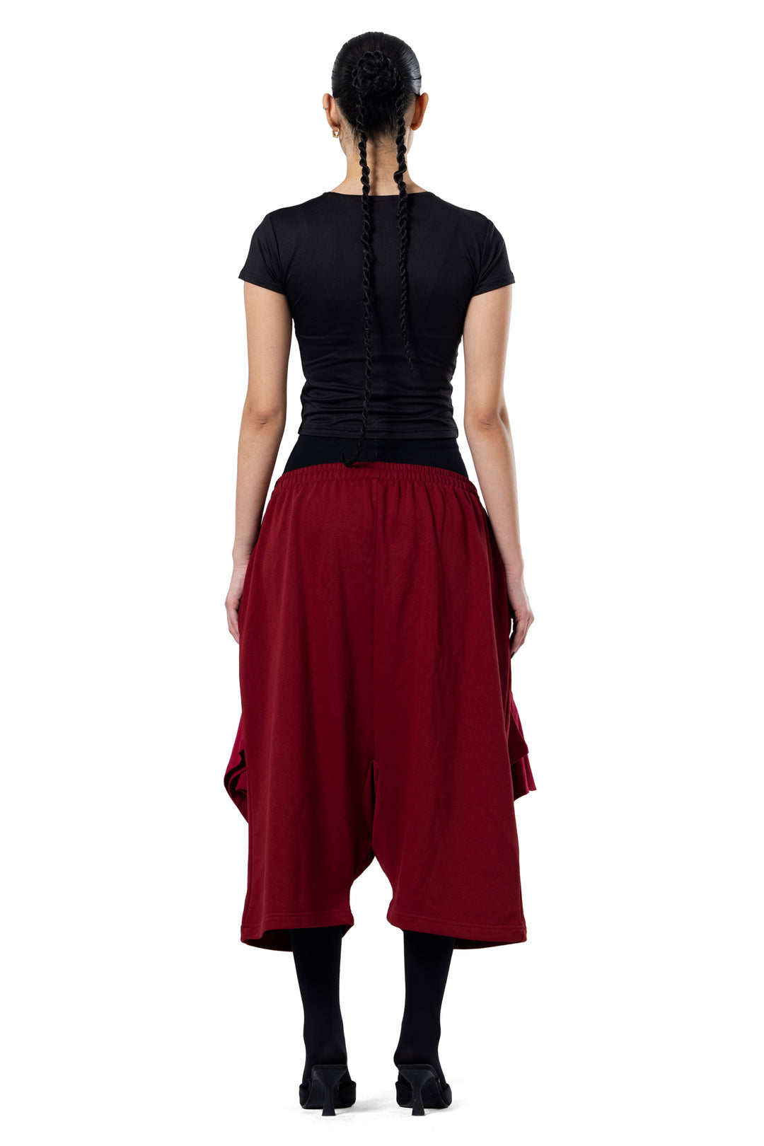 BURGUNDY MONOGRAM TSHIRT SHORTS