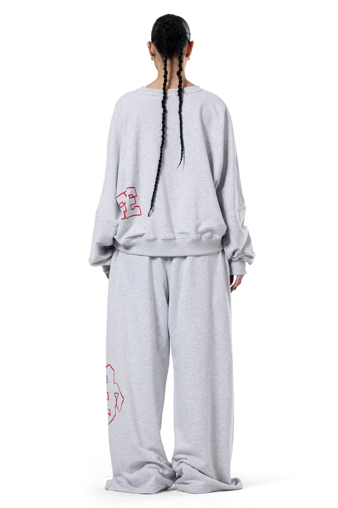 MONOGRAM GREY BAGGY SWEATPANTS