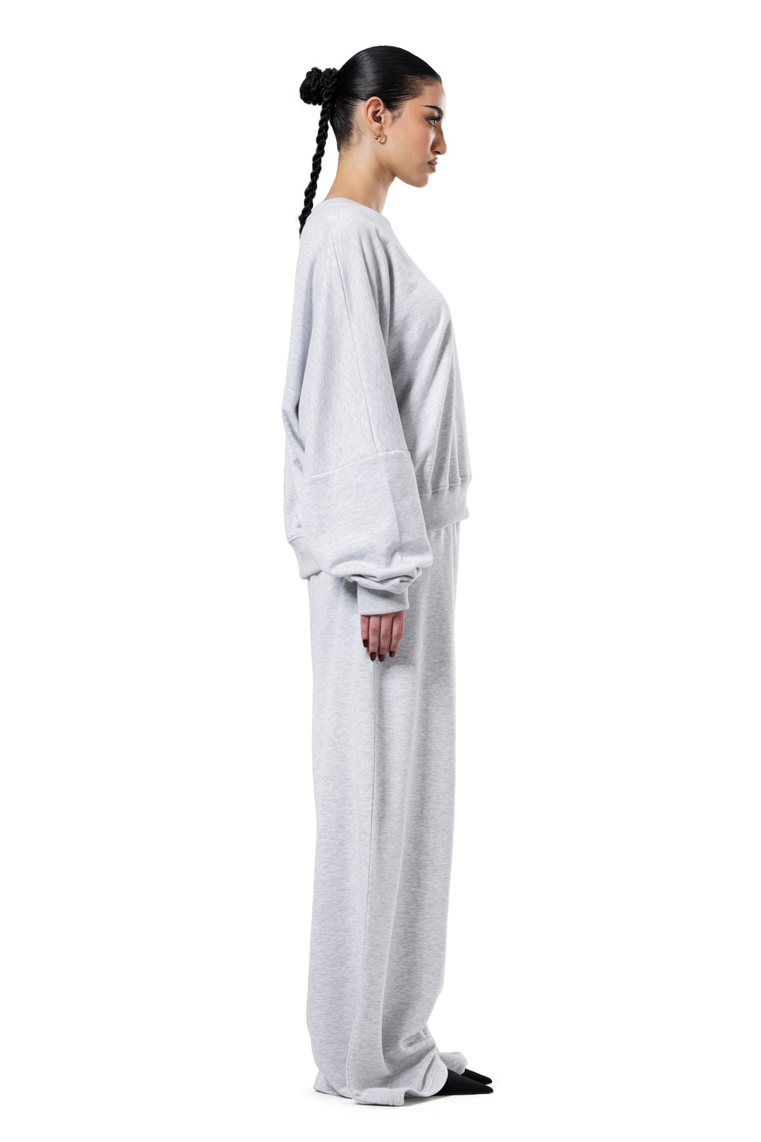 MONOGRAM GREY BAGGY SWEATPANTS