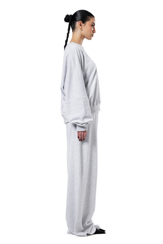 MONOGRAM GREY BAGGY SWEATPANTS