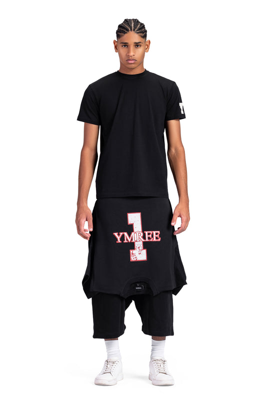 NUMBER 1 TSHIRT SHORTS BLACK