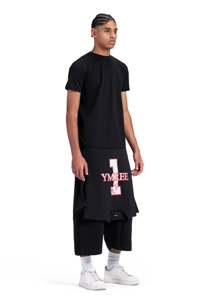 NUMBER 1 TSHIRT SHORTS BLACK